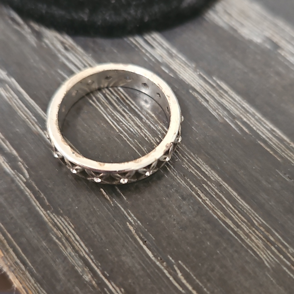 Brighton Macrame Silver Ring 6.25 - Picture 2 of 4